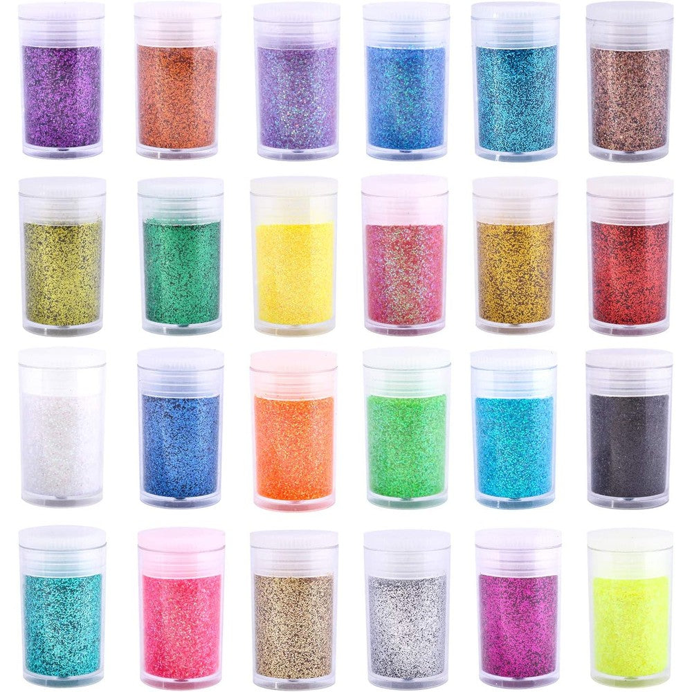 Estanoite 24 color extra fine glitter set front view