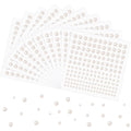 Prudiut self adhesive pearl stickers front view showing all sheet sizes