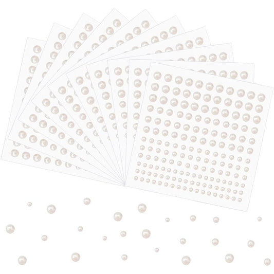 Prudiut pearl stickers for crafts and face makeup front view