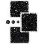 Qiipii pure black resin rhinestones front view packaging