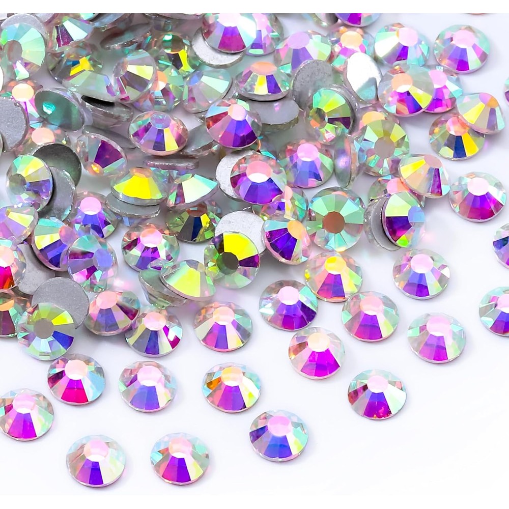 Meibite Crystal AB flatback rhinestones front view