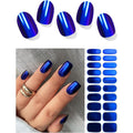 AutyaMee blue mirror semi cured gel nail strips front packaging view