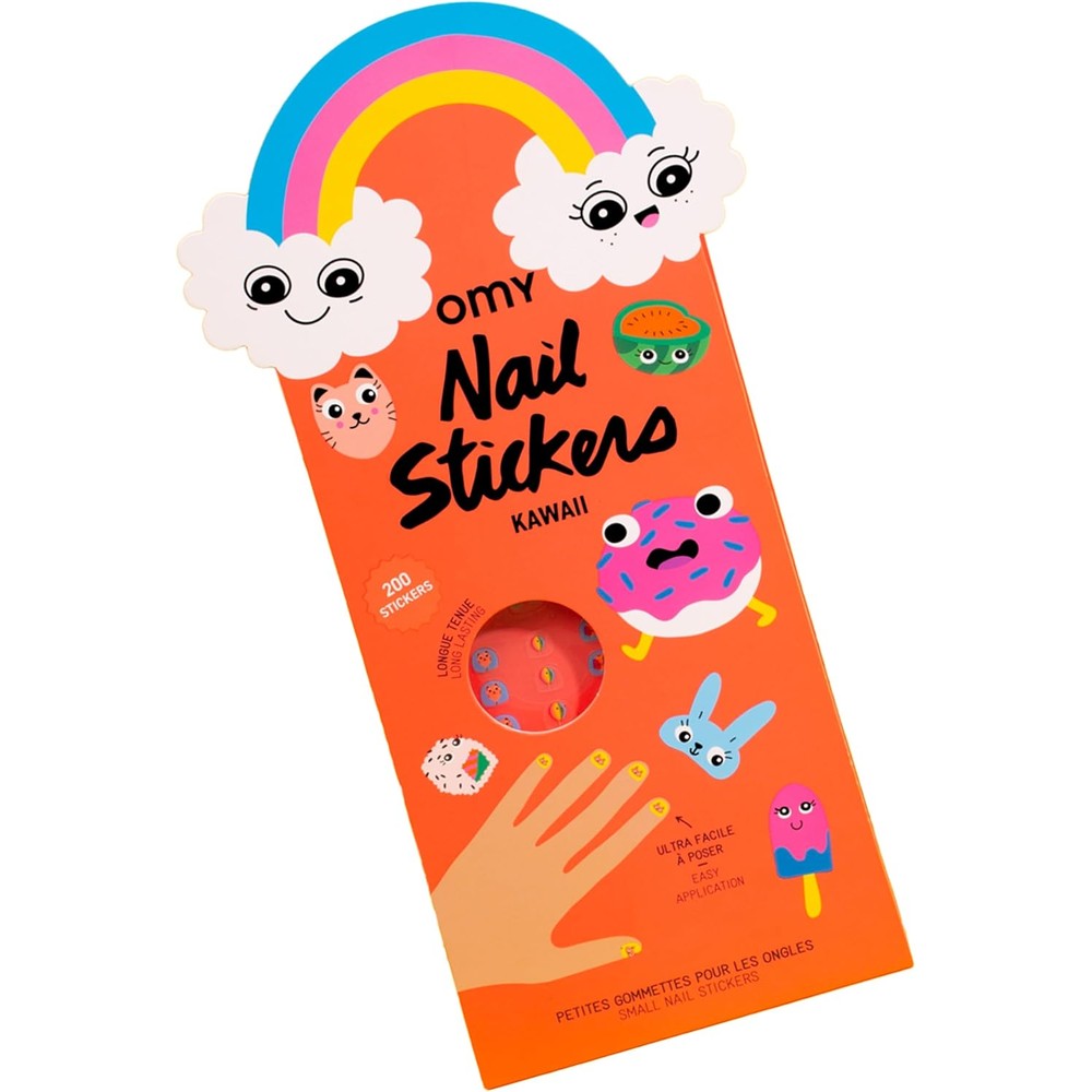 Omy Kawaii Nail Stickers for Kids front package view
