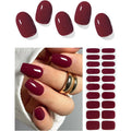 AutyaMee burgundy red semi cured gel nail strips front view packaging