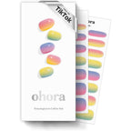 Ohora semi cured gel nail strips N Pastel front view packaging