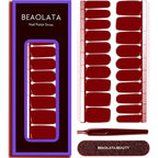 Beaolata dark red gel nail polish strips front packaging view