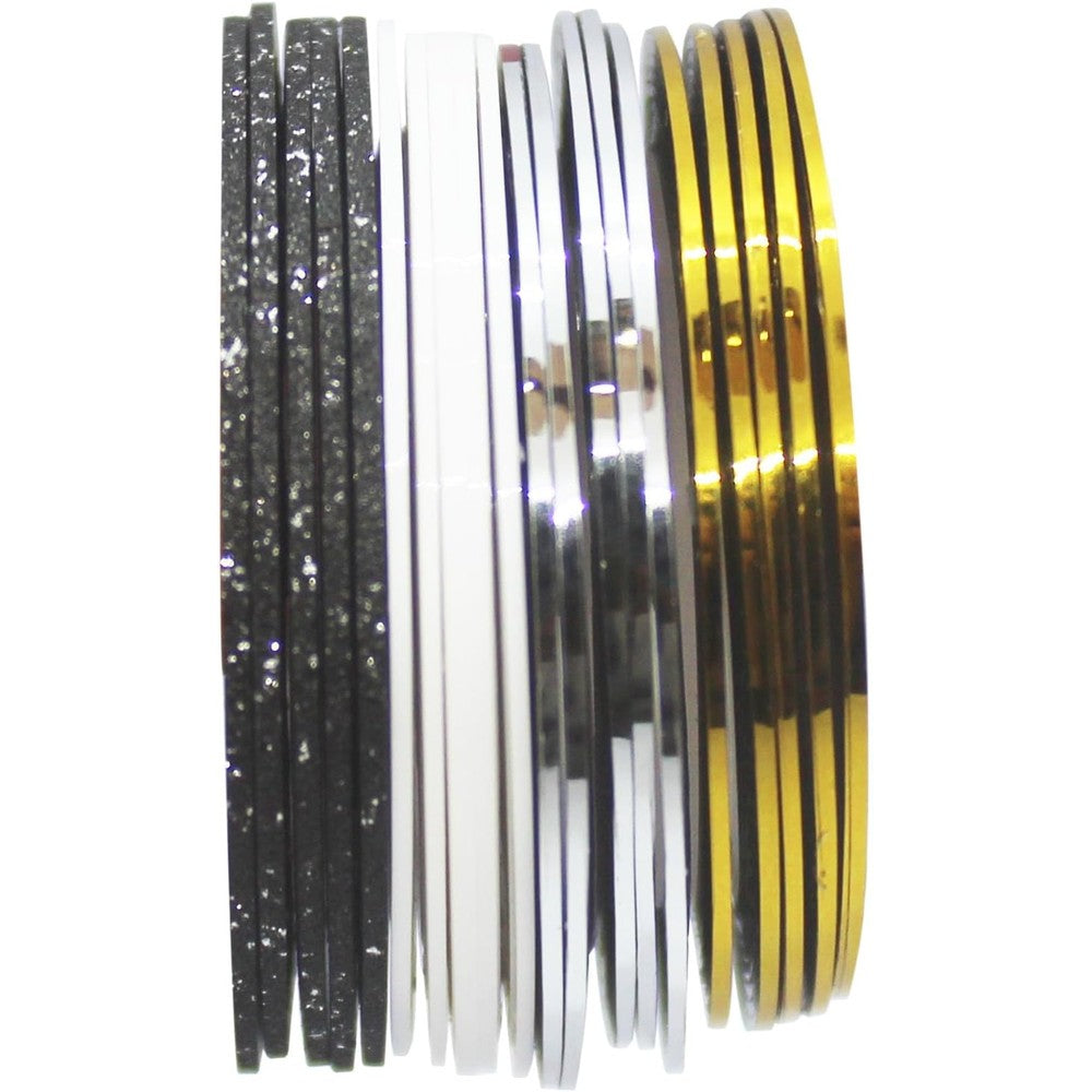 Hoiumlz 20 piece nail art striping tape set front view