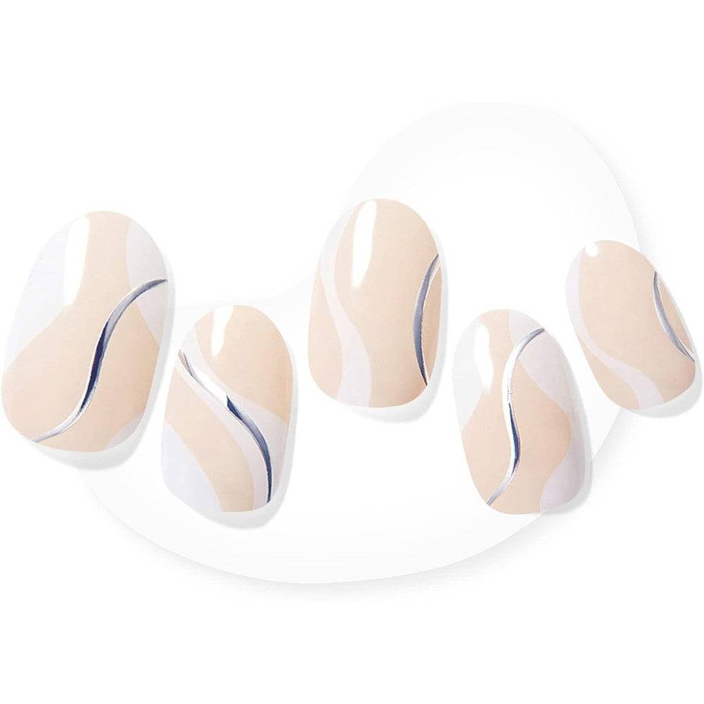 Dashing Diva Glaze Wavy Gravy semi-cured gel nail strips front view
