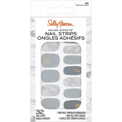 Sally Hansen Salon Effects Nail Strips Marble-OUS Slate front packaging display