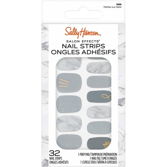 Sally Hansen Salon Effects Nail Strips Marble-OUS Slate front packaging display