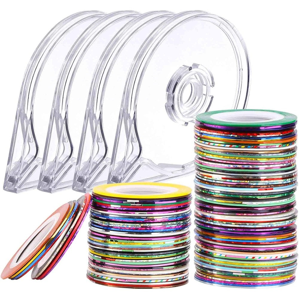 LoveBB 120 piece nail striping tape collection with dispenser cases