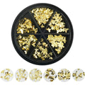 Dshijie gold butterfly nail art charms front view of carousel wheel