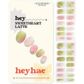 Heyhae semi cured gel nail strips sweetheart latte front packaging view