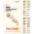 Heyhae semi cured gel nail strips sweetheart latte front packaging view