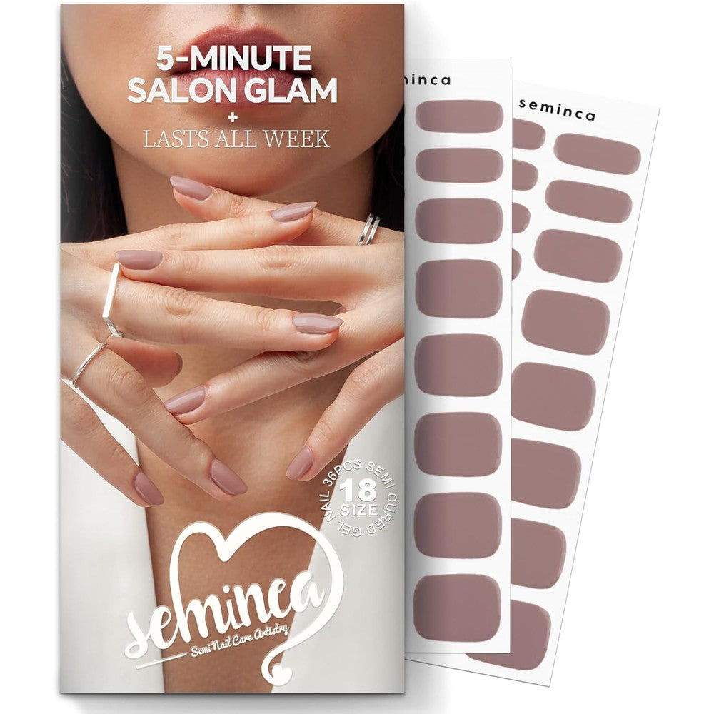 King Horse semi cured gel nail strips cream beige front view