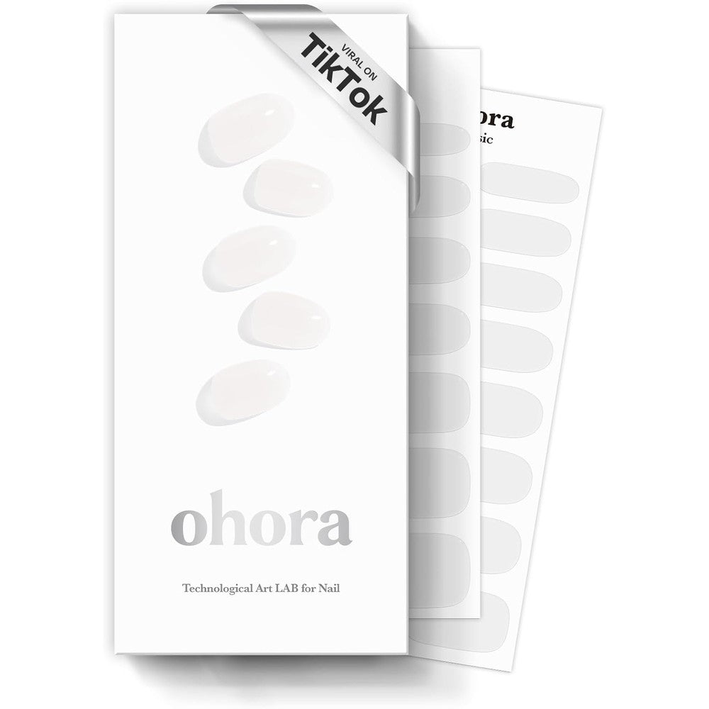 Ohora N Bare Crystal semi cured gel nail strips front view