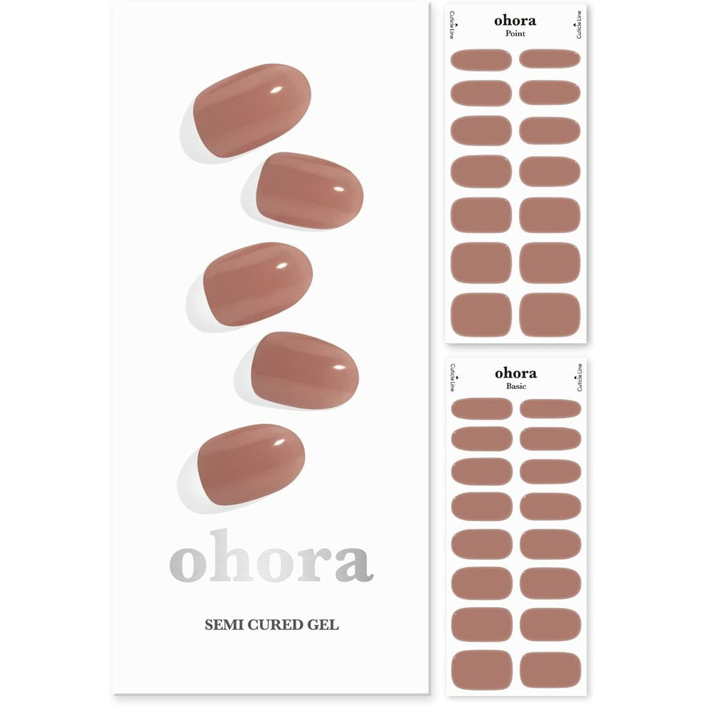 Ohora N Bare Brick semi cured gel nail strips front view packaging