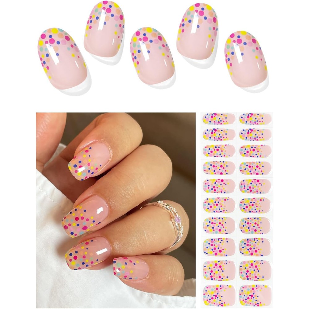 AutyaMee Semi Cured Gel Nail Strips Cute Bubbles front packaging