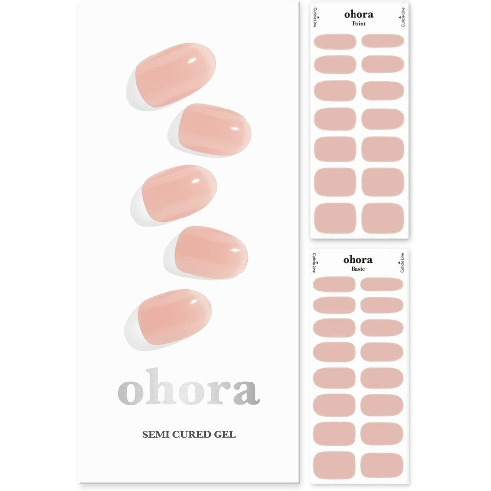 Ohora Semi Cured Gel Nail Strips N Bare Apricot front packaging