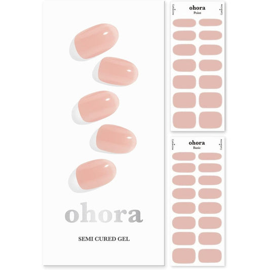 Ohora Semi Cured Gel Nail Strips N Bare Apricot front packaging