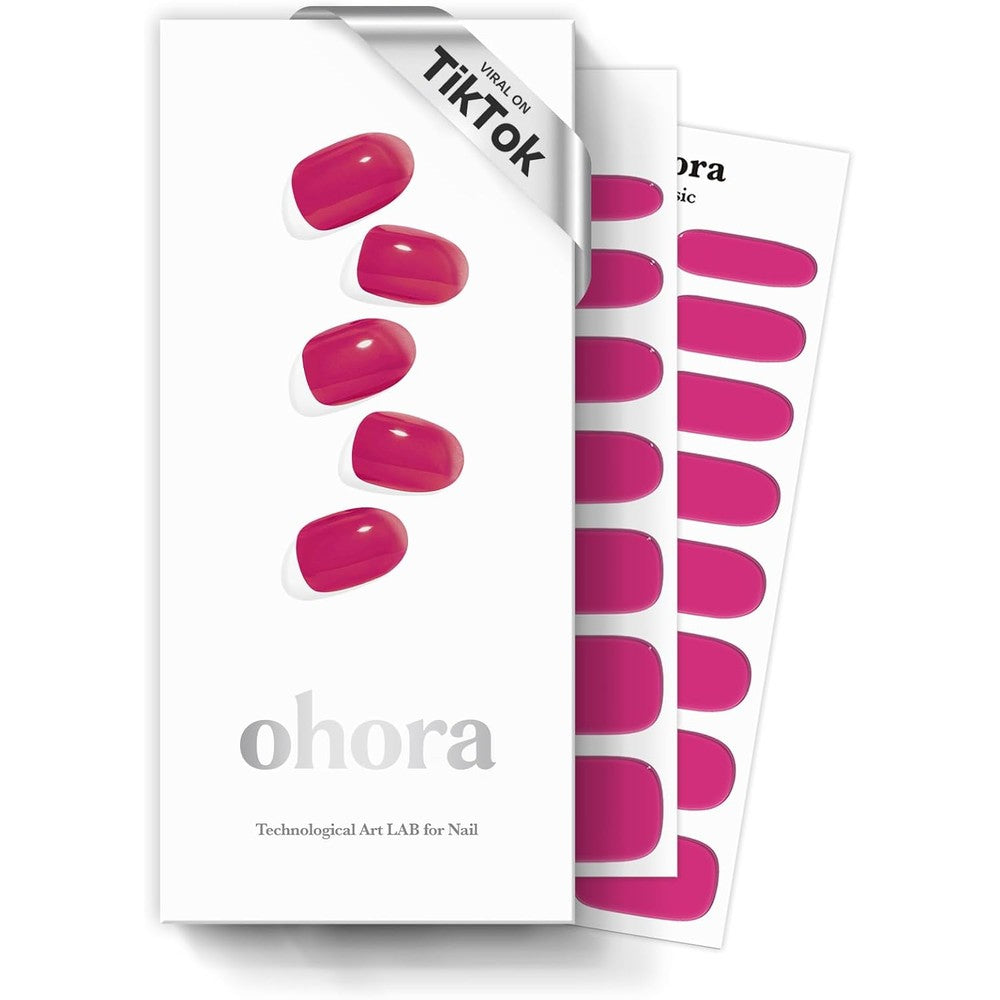Ohora Semi Cured Gel Nail Strips N Tint Reddish front view packaging
