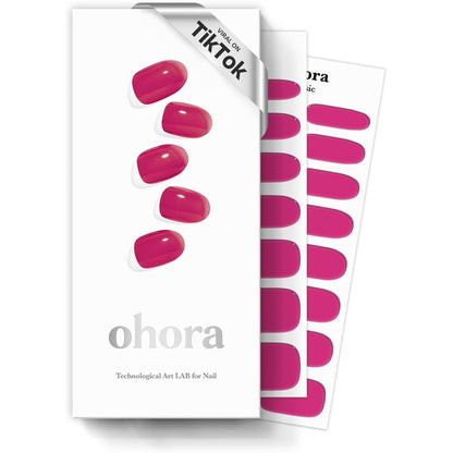 Ohora Semi Cured Gel Nail Strips N Tint Reddish front view packaging