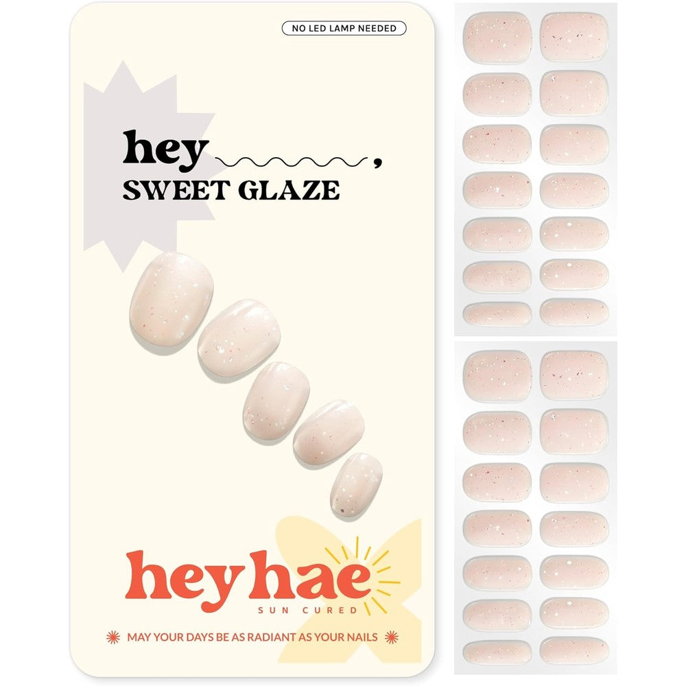 Heyhae Sweet Glaze semi cured gel nail strips front packaging view