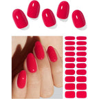 Wahrshei AutyaMee red semi-cured gel nail strips front packaging view
