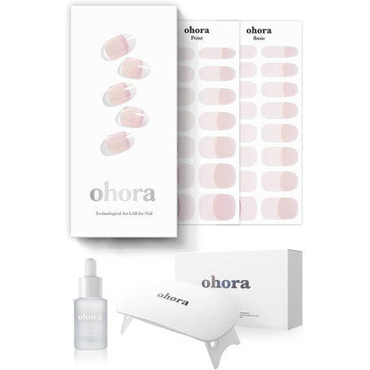 Ohora N Essential French gel nail kit with UV lamp and packaging