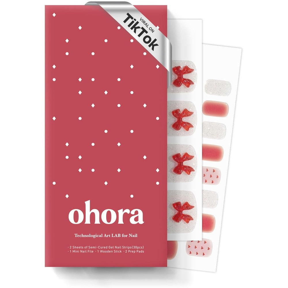 Ohora P Petit Ruban semi cured gel pedi strips front packaging view