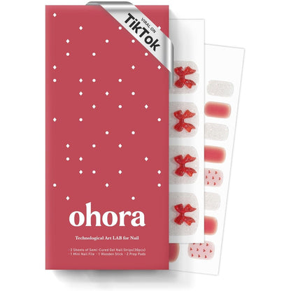Ohora P Petit Ruban semi cured gel pedi strips front packaging view