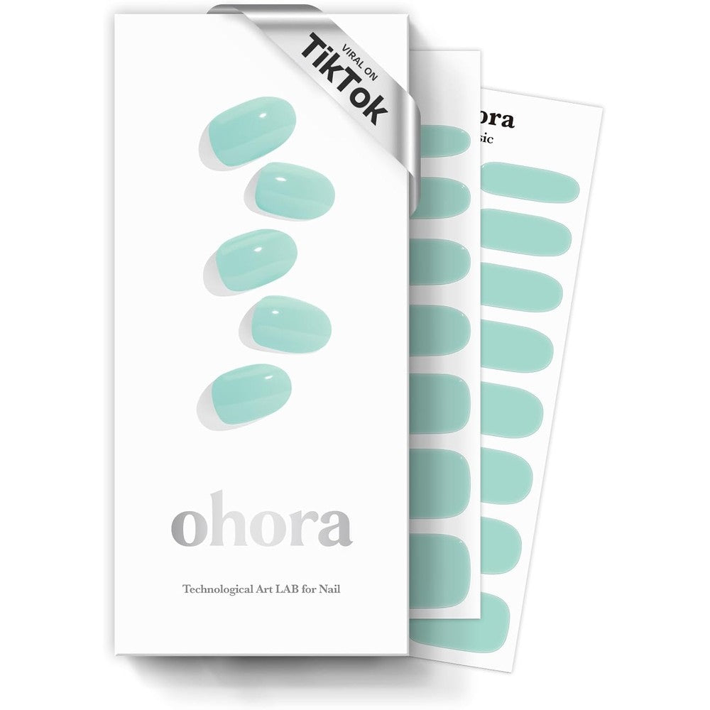 Ohora semi cured gel nail strips N Cream Window front view packaging