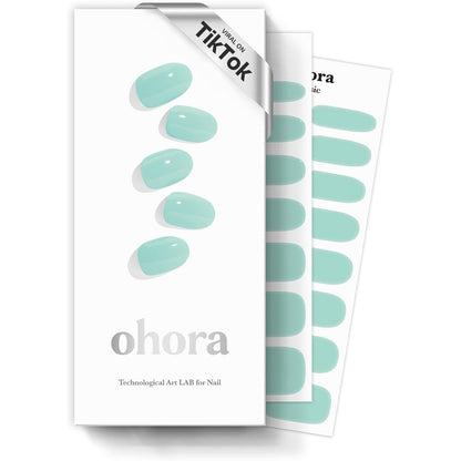 Ohora semi cured gel nail strips N Cream Window front view packaging