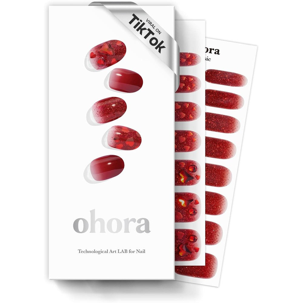 Ohora N Love Affair semi-cured gel nail strips front packaging view
