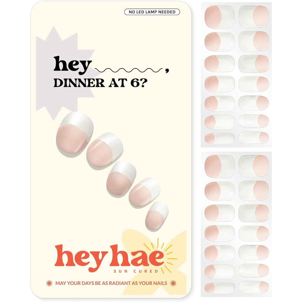 Heyhae Semi Cured Gel Nail Strips Dinner At 6 front package design