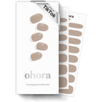 Ohora Semi Cured Gel Nail Strips N Cream Beige front view box packaging