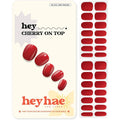 Heyhae cherry on top semi cured gel nail strips front packaging view