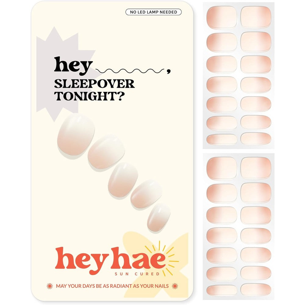 Heyhae semi cured gel nail strips Hey Sleepover Tonight packaging front view