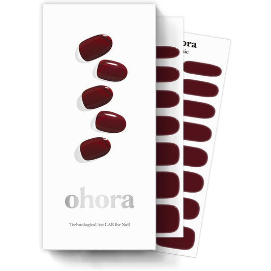 Ohora semi cured gel nail strips N Classic Burgundy packaging