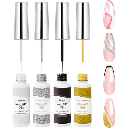 Aibrit Vivaali 4-piece gel liner nail polish set front view