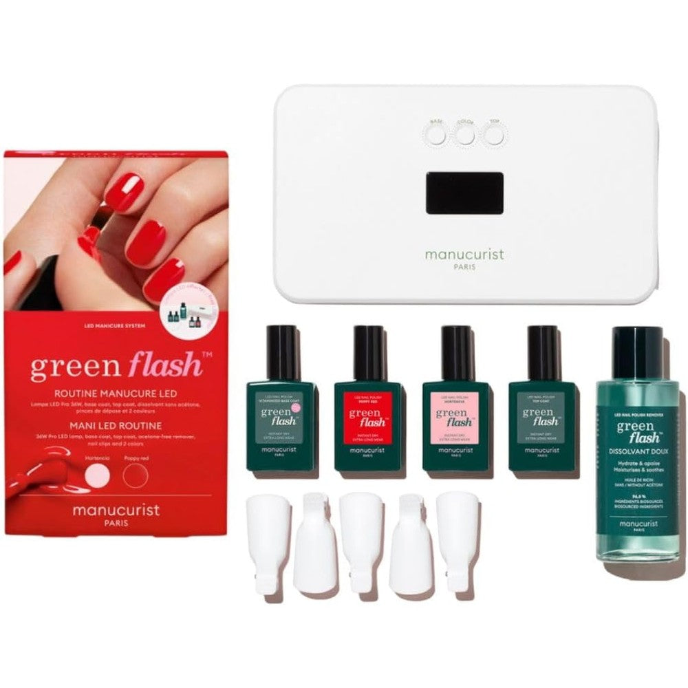 Manucurist Green Flash Slim Gel Nail Polish Kit with 36W LED Lamp front view