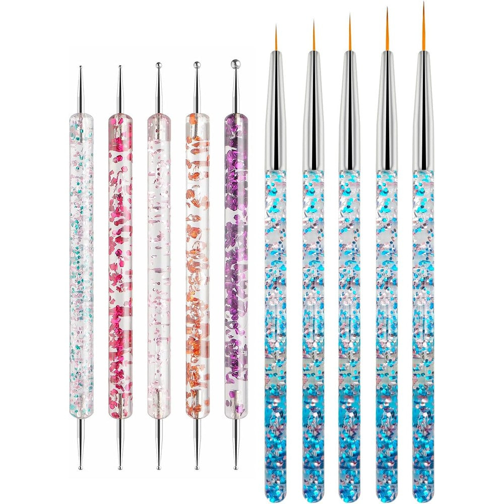 Maycreate nail art tool set 10 piece front view
