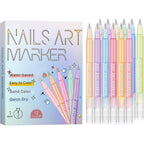 Doaibaks 12 colors nail art pen set front view showing all markers