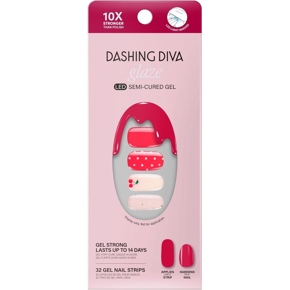 Dashing Diva Glaze semi-cured gel nail strips front view