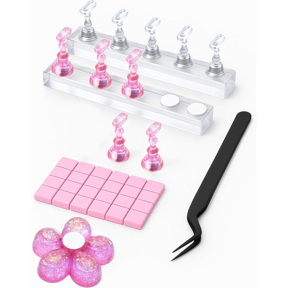 HomTop Nail Stand for Press On Nails kit front view