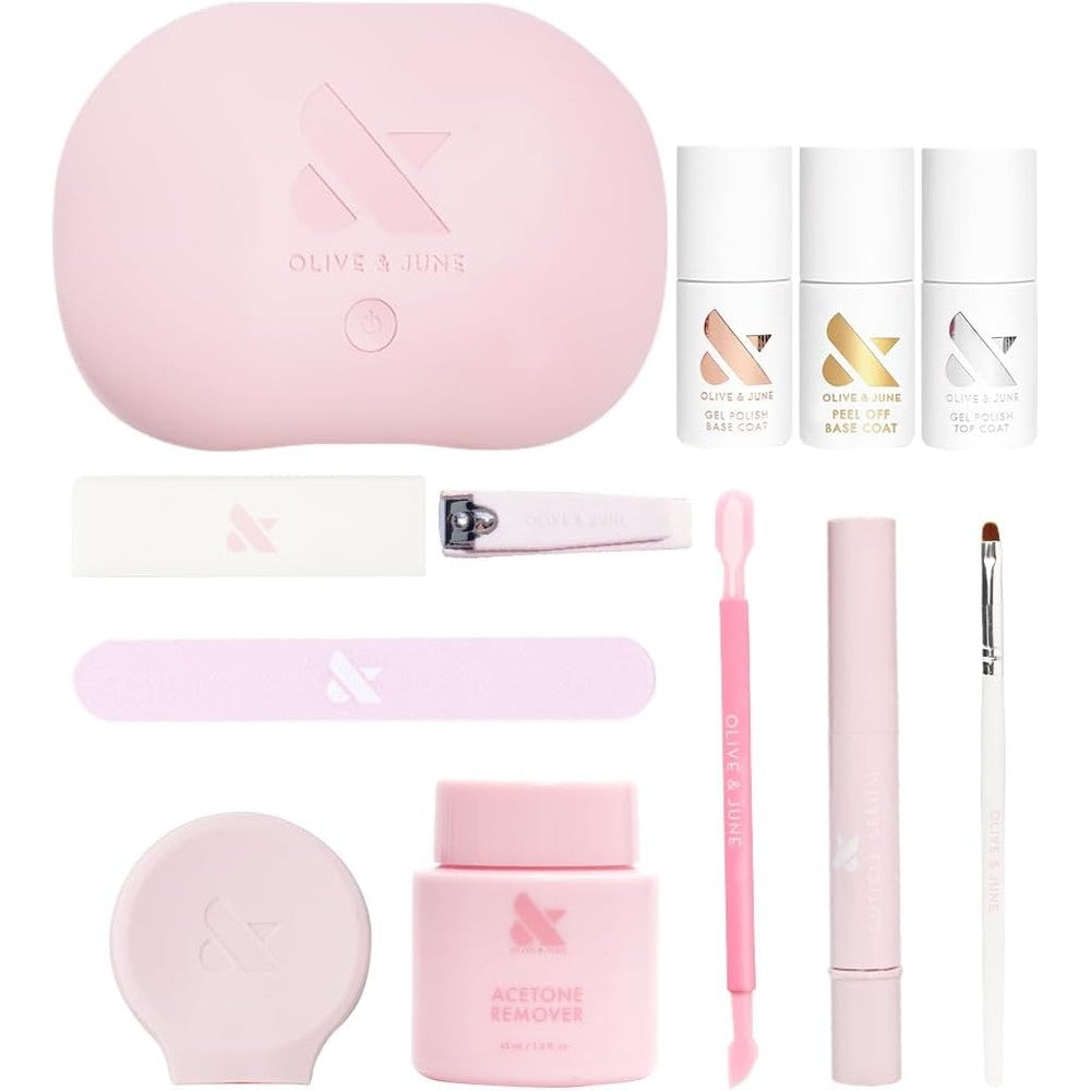 Olive & June Gel Mani System Set including LED lamp and professional nail art tools