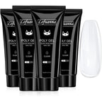 Lofuanna poly nail gel kit front view showing 4 tubes