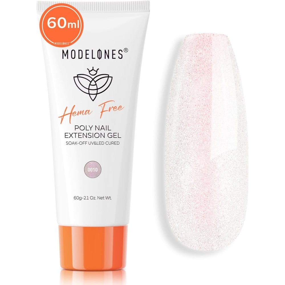 Modelones Poly Nail Gel 60ml tube front view for nail extensions.