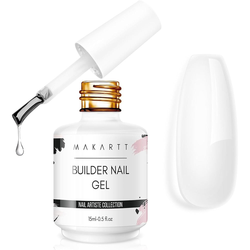 Makartt 7 in 1 clear builder nail gel bottle front view
