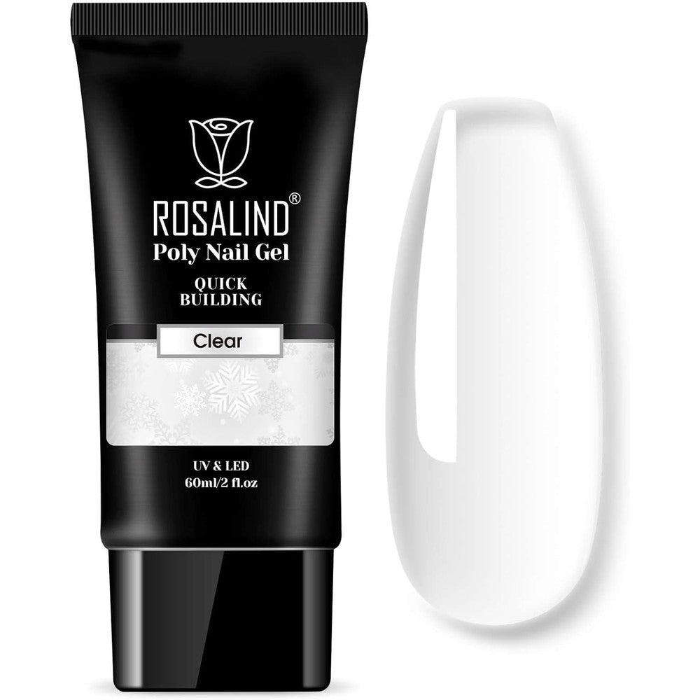 Rosalind Clear Poly Nail Gel 60ml tube front view